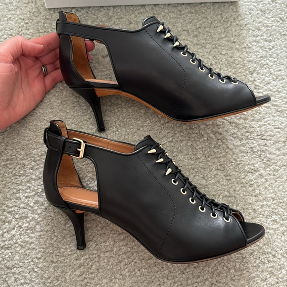 GIVENCHY Black Lace Up Heels - Picture 4 of 16